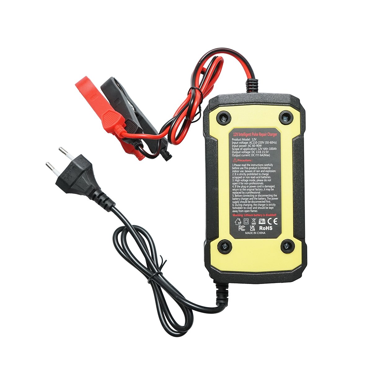 Redresor, incarcator digital baterie auto/moto, cu functie de reparare 12V 6A